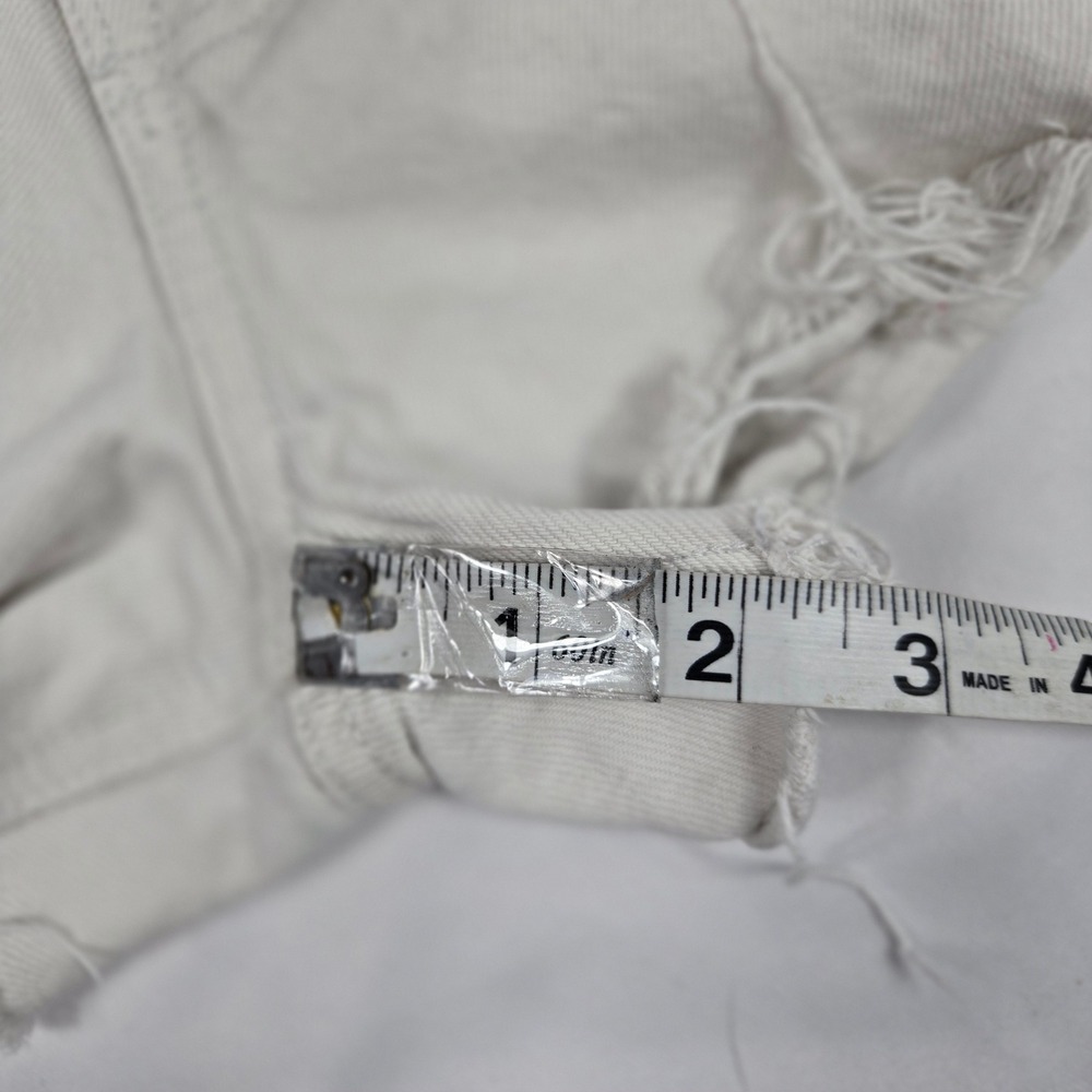 Lucky Brand Denim Luck Pins Shorts Distressed Frayed Hem Cone Denim‎ Sz 0/25 Y2K - Picture 8 of 11